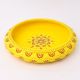 Handcrafted Yellow Terracotta Urli with Golden Motifs